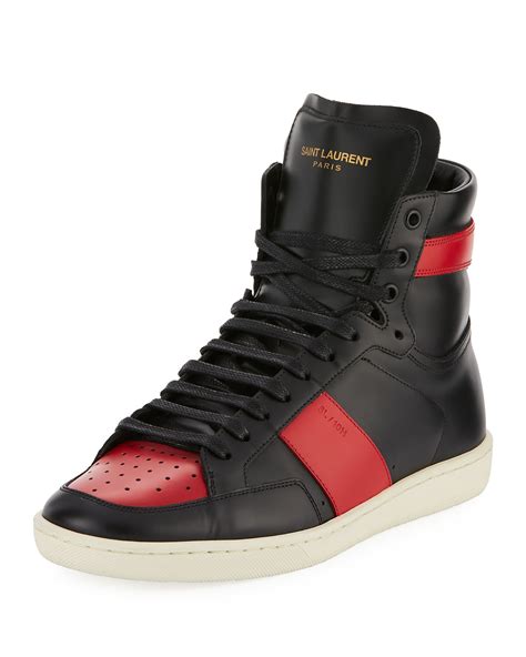 ysl men's shoes high top|YSL high top sneakers ladies.